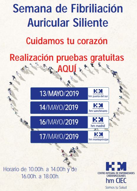 Imagen para: HM CIEC pone en marcha la ‘Semana de la Detección de la Fibrilación Auricular Siliente’