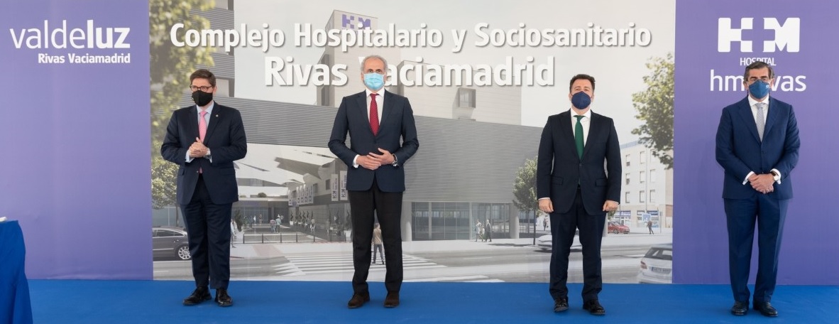 Imagen para: Colocada la primera piedra del nuevo hospital HM Rivas, octavo centro del grupo en Madrid y que incorporará la experiencia asistencial adquirida tras la COVID-19