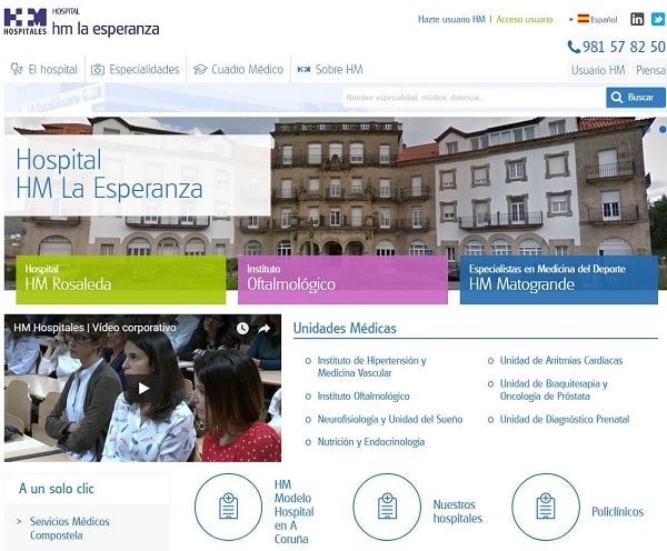 HM Hospitales acerca su modelo asistencial a sus pacientes de Santiago gracias a sus nuevas páginas webs