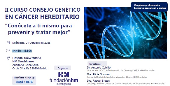 Imagen para: II CURSO CONSEJO GENÉTICO EN CÁNCER HEREDITARIO