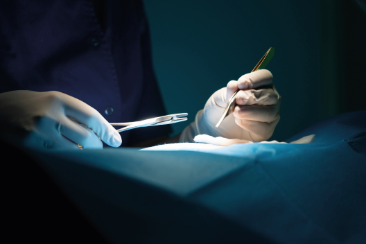 Manos de un cirujano en una intervención