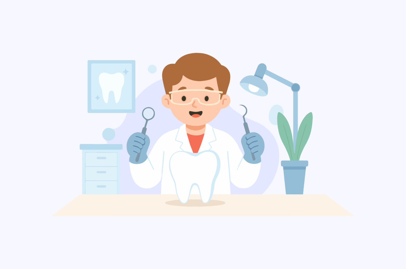 Hm nens icono dentista con un diente