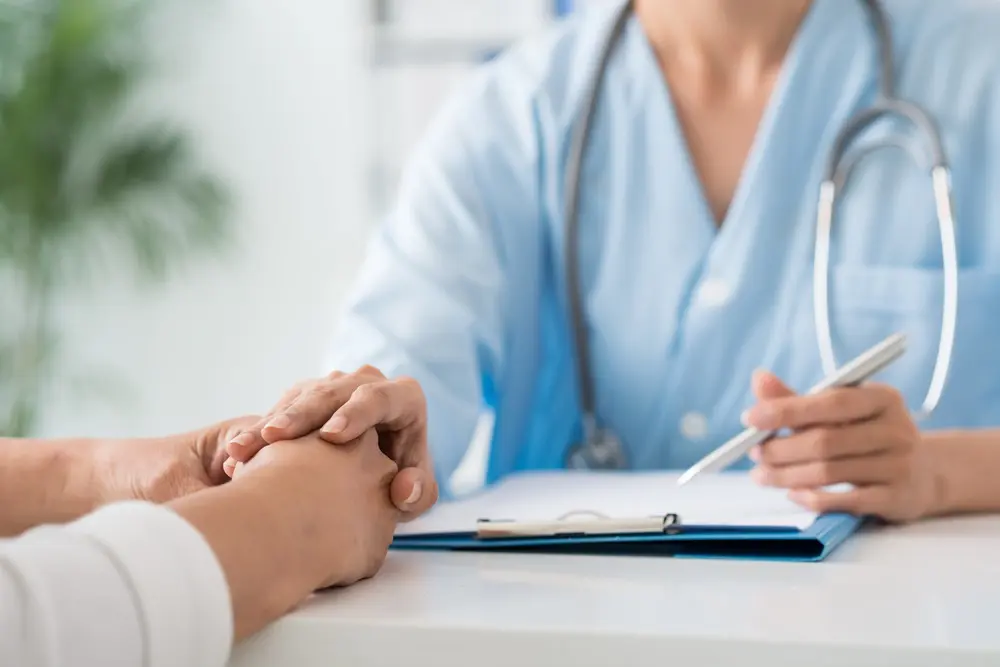 Paciente en una consulta médica